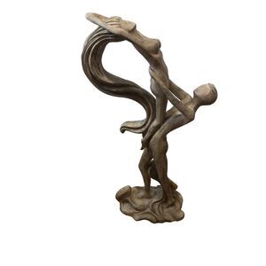 Vintage Huge Nude Jaru H.M.G. Sculpture Couple Embracing